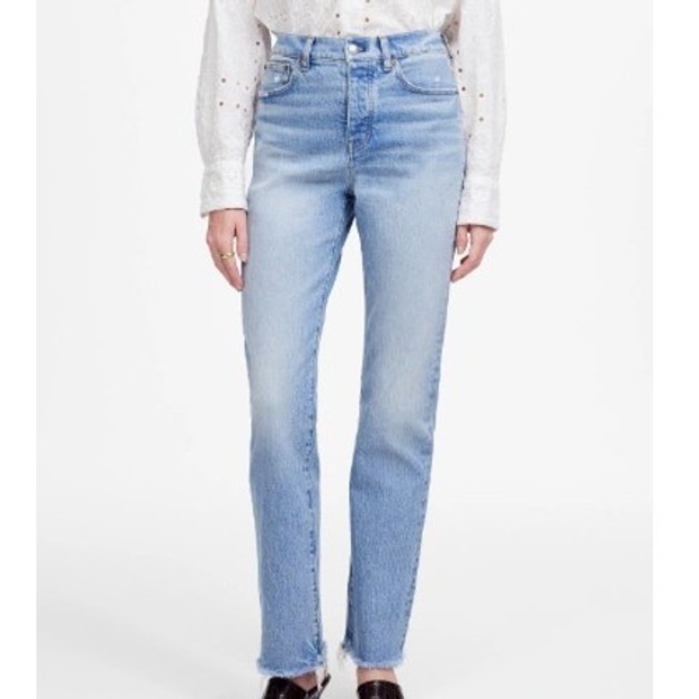 Madewell The Perfect Vintage Jean Women's 33T High Rise Light Wash‎ Raw Hem